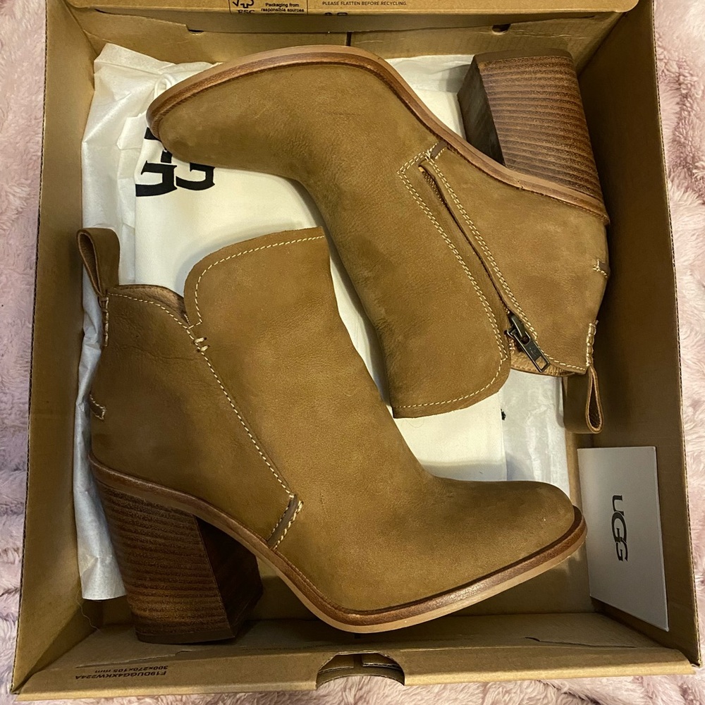 UGG Women's Brown Heeled Boots